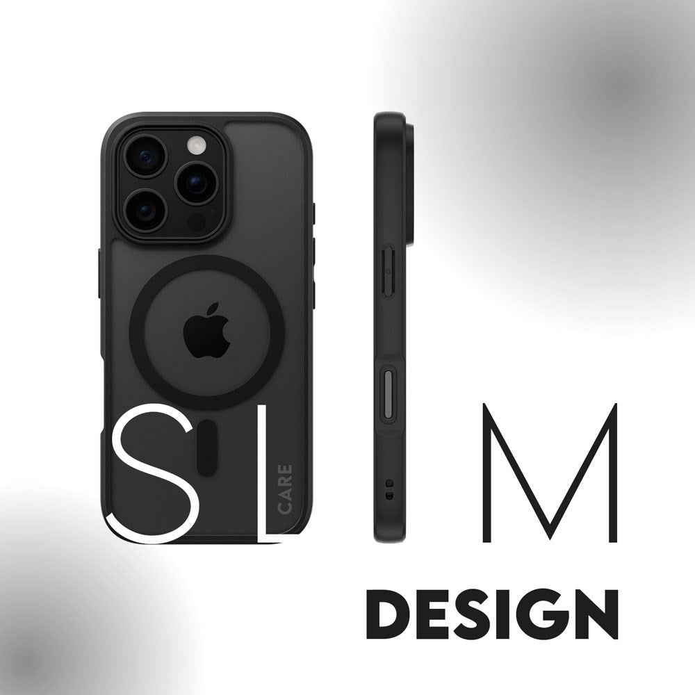 CARE by PanzerGlass iPhone 16 Pro FLAGSHIP Urban Combat Skal - MagSafe Kompatibel -Transparent / Black Frame