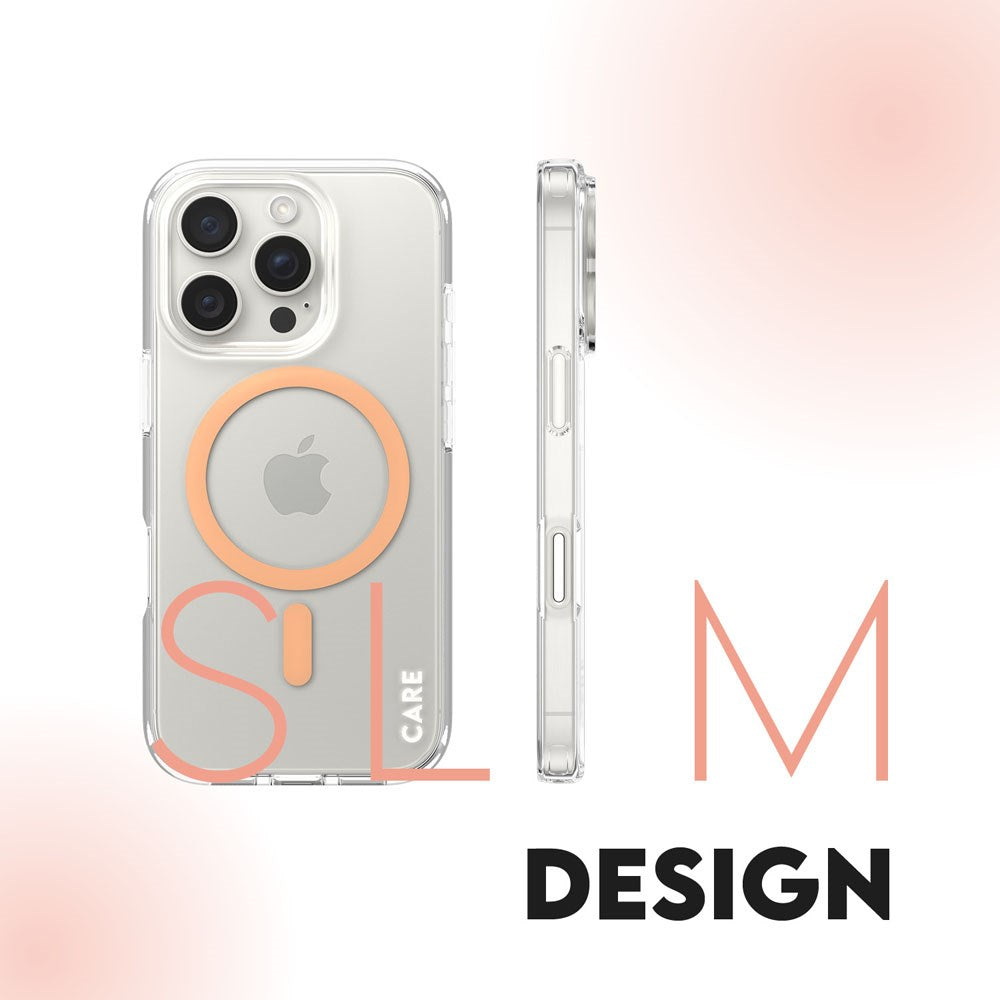 CARE by PanzerGlass iPhone 16 Pro FLAGSHIP Urban Combat Skal - MagSafe Kompatibel -Transparent / Peach Fuzz