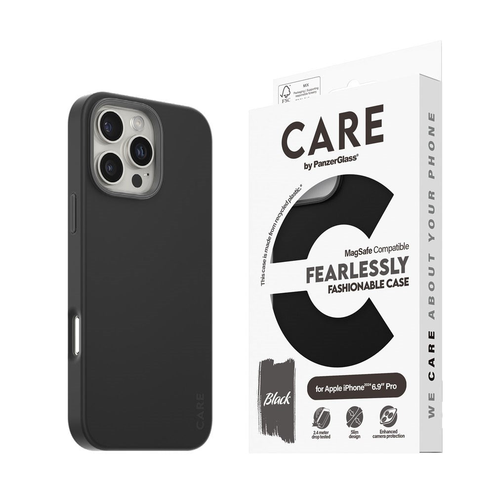 CARE by PanzerGlass iPhone 16 Pro Max FASHION Fearlessly Fashionable Skal - MagSafe Kompatibel - Black