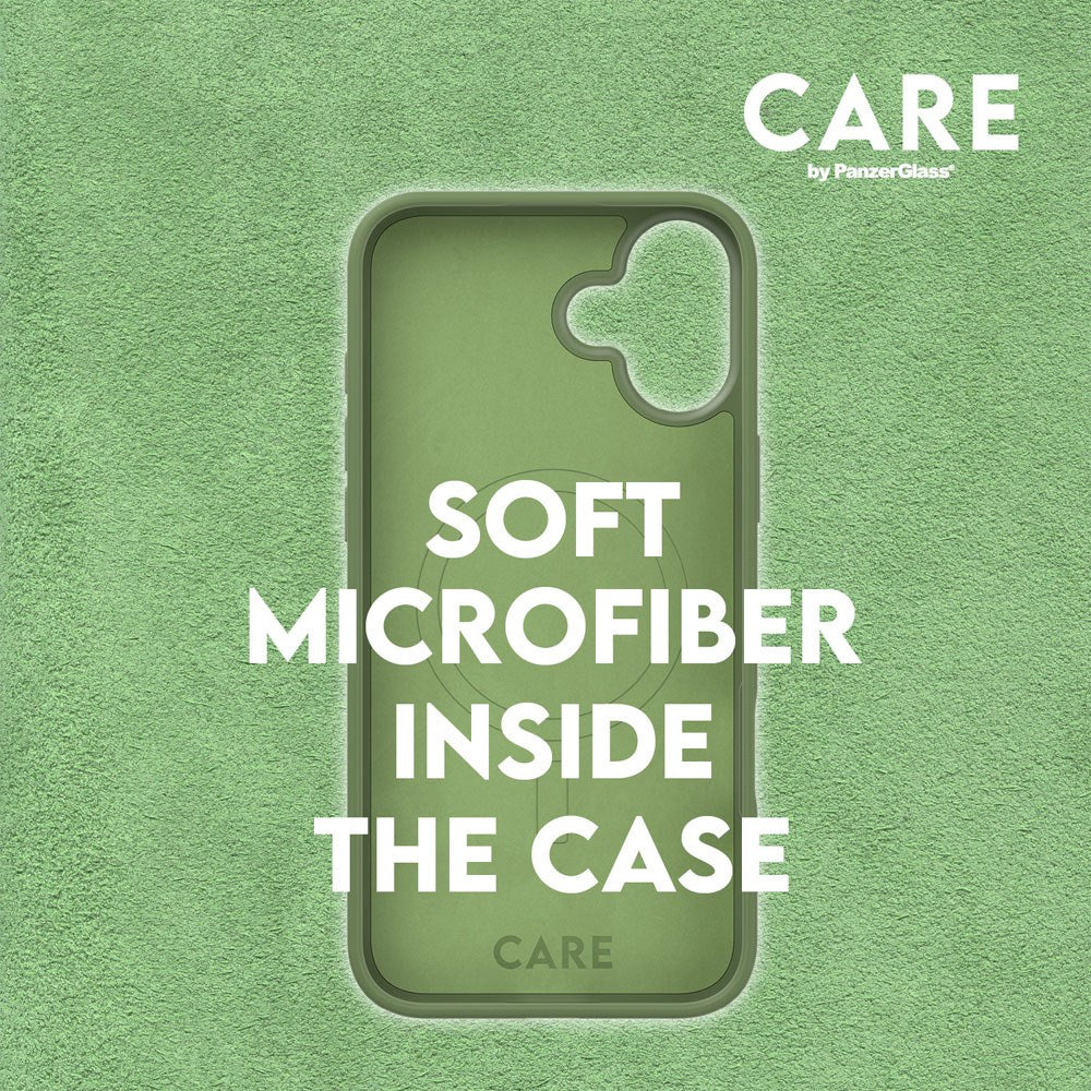 CARE by PanzerGlass iPhone 16 Plus FASHION Fearlessly Fashionable Skal - MagSafe Kompatibel - Piquant Green