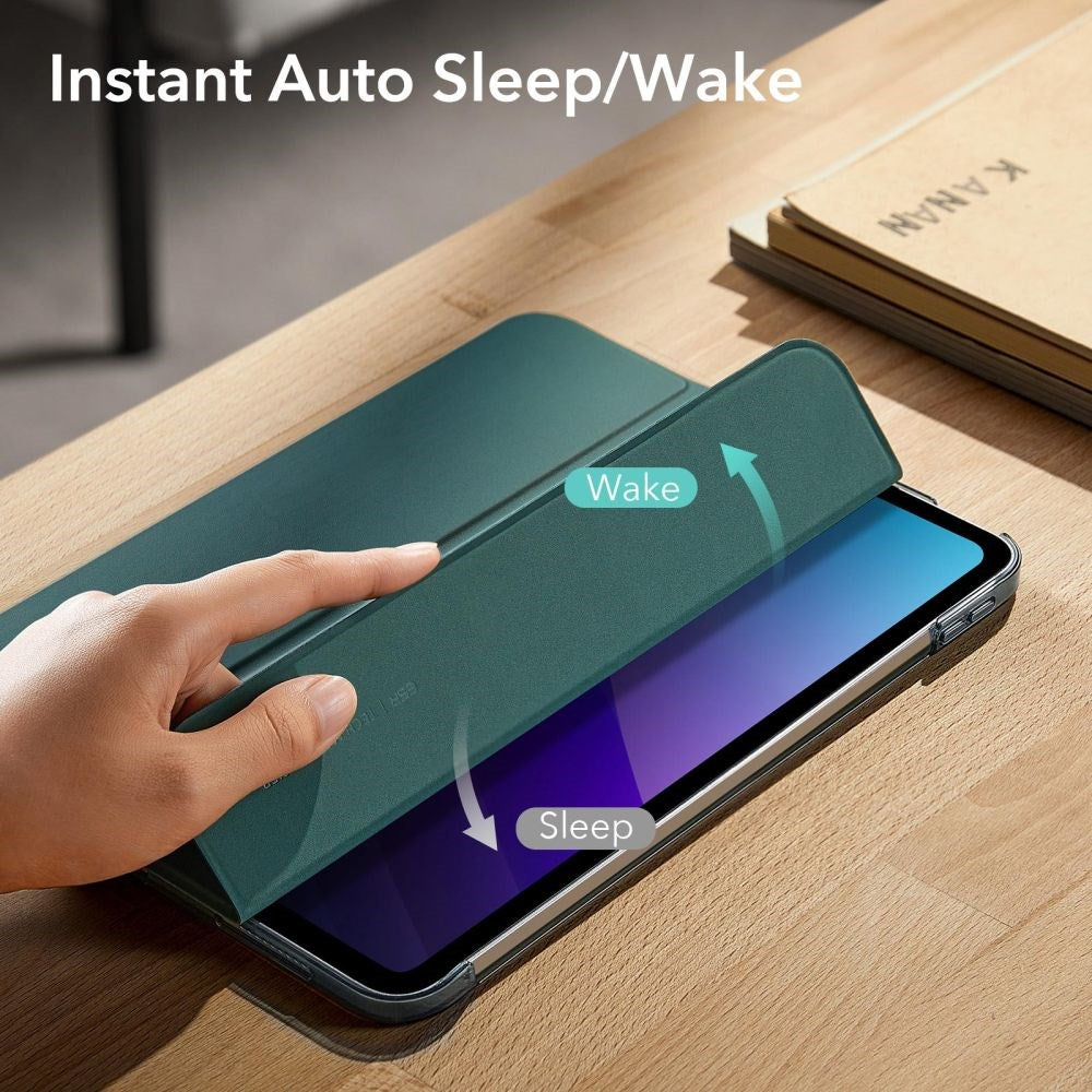 iPad 11" (2025) / iPad 10.9" (2024/2022) ESR Ascend Fodral - Tri-Fold - Forest Green