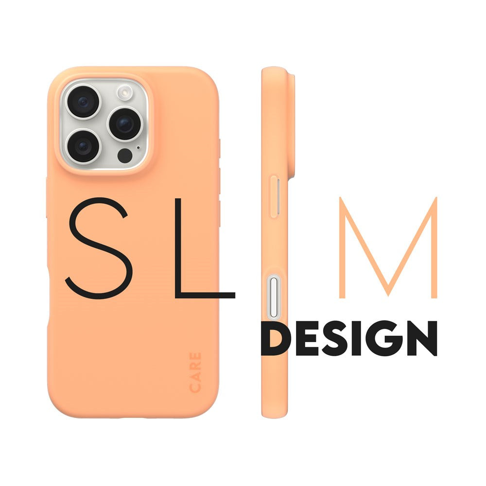 CARE by PanzerGlass iPhone 16 Pro FASHION Fearlessly Fashionable Skal - Peach Fuzz