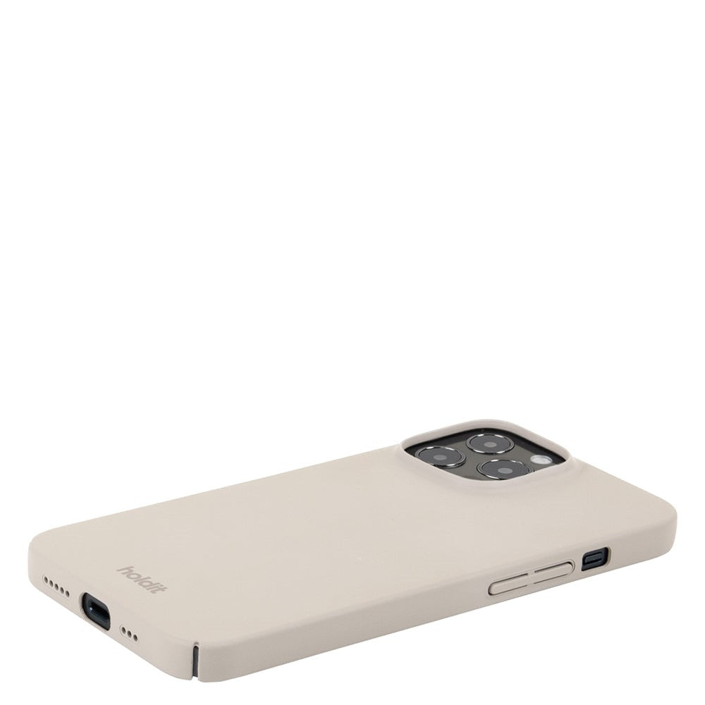 Holdit iPhone 13 Pro Slim Plast Skal - Light Beige