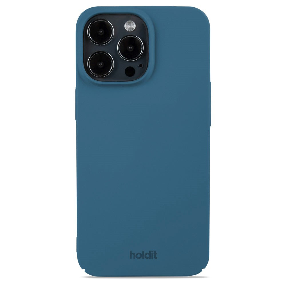 Holdit iPhone 14 Pro Slim Plast Skal - Denim Blue