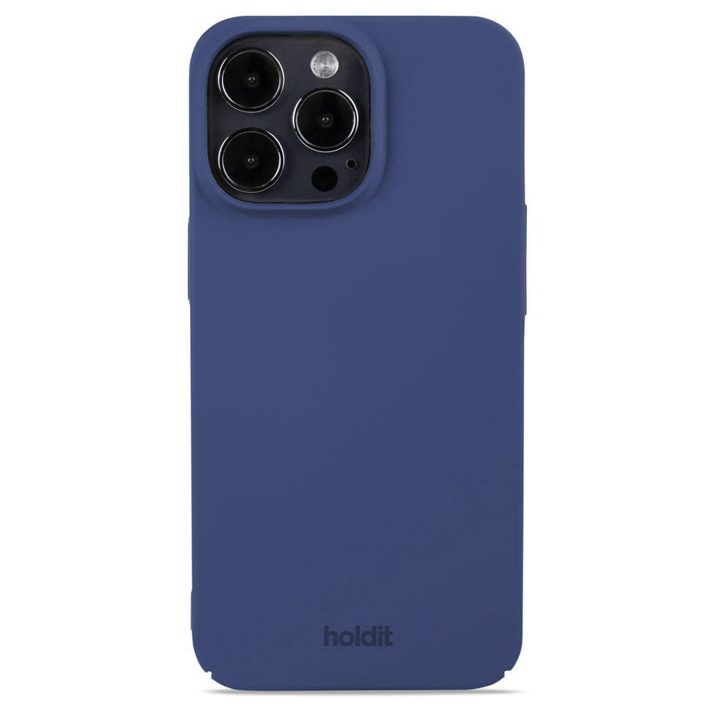 Holdit iPhone 14 Pro Slim Plast Skal - Denim Blue