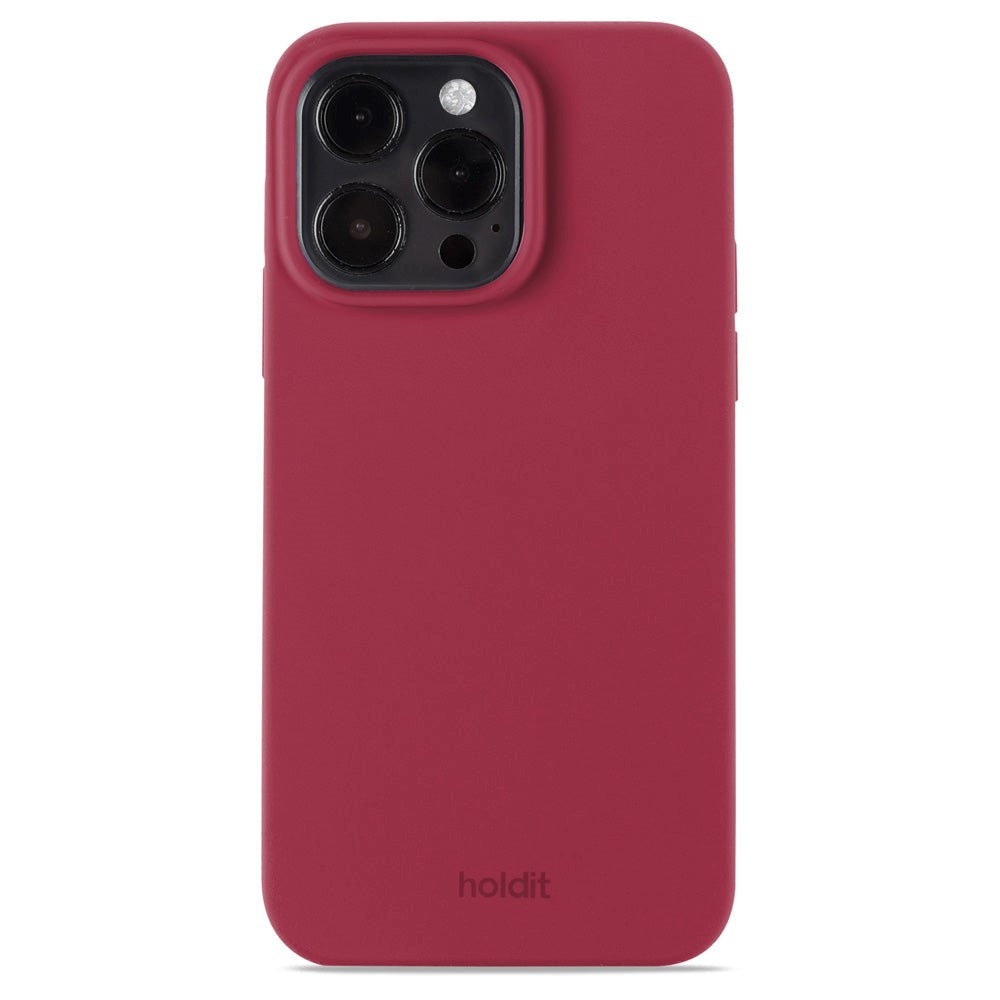 iPhone 15 Pro Max Holdit Soft Touch Skal Silikon - Red Velvet