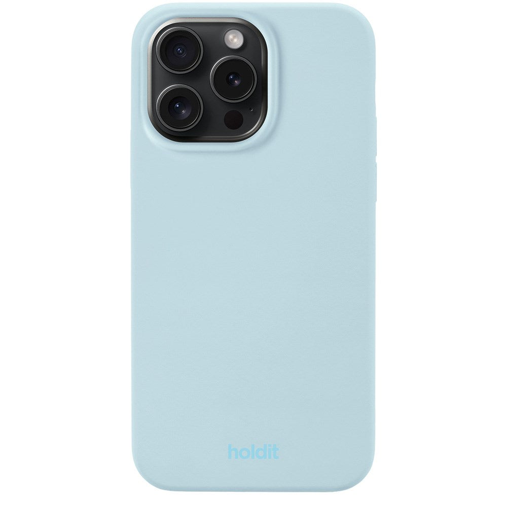 iPhone 15 Pro Max Holdit Soft Touch Skal Silikon -
Mineral Blue