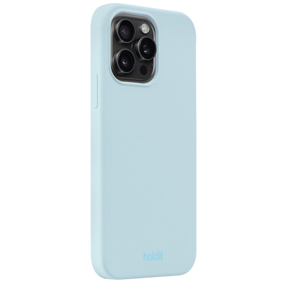 iPhone 15 Pro Max Holdit Soft Touch Skal Silikon -
Mineral Blue