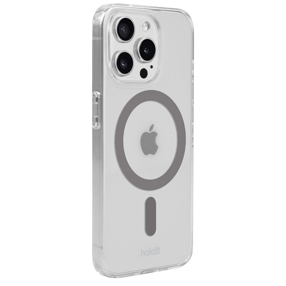 Holdit iPhone 15 Pro Max MagSafe Skal - Transparent / Space Grey