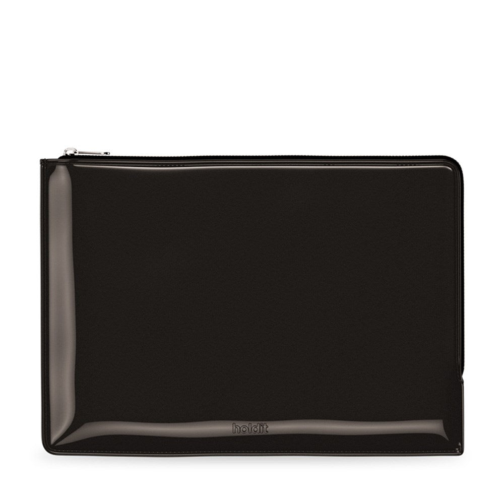 Holdit Lackläder Sleeve för MacBook / Laptop 14" (34,2 x 24,2 cm) - Svart