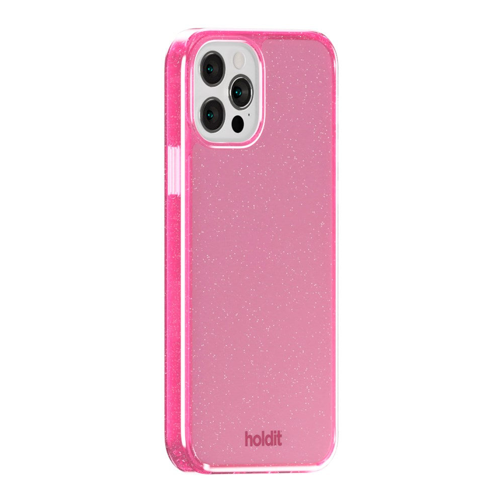 Holdit iPhone 12 / 12 Pro Glitter Skal - Rosa