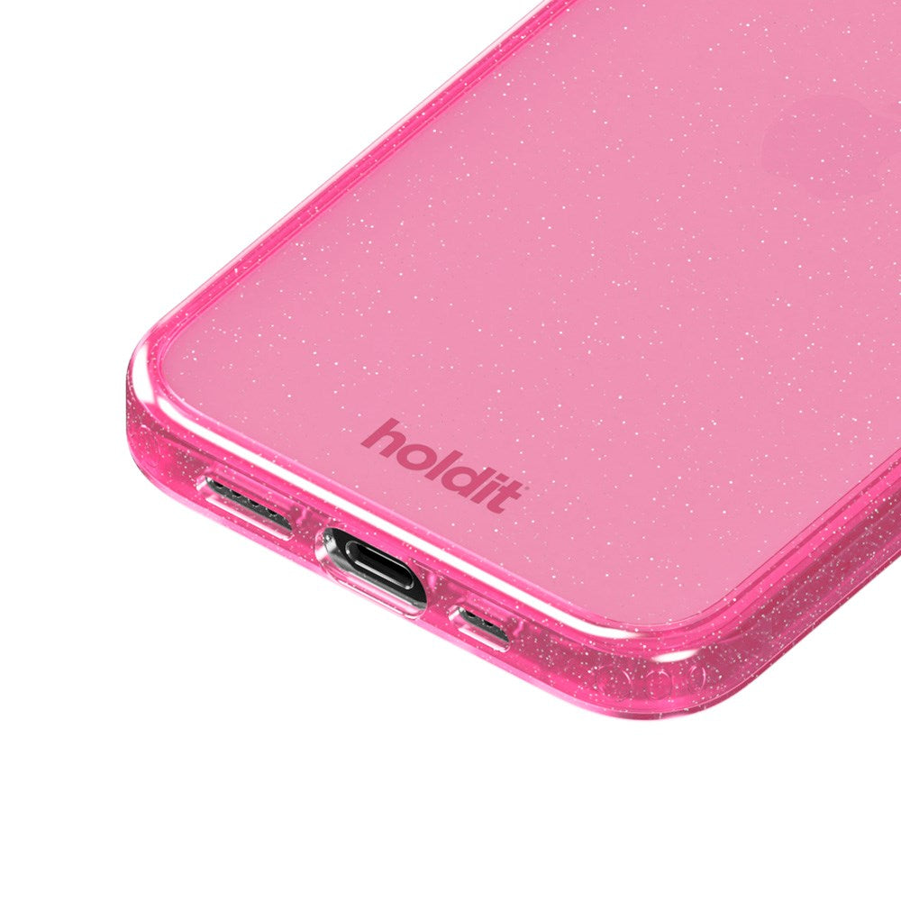 Holdit iPhone 12 / 12 Pro Glitter Skal - Rosa