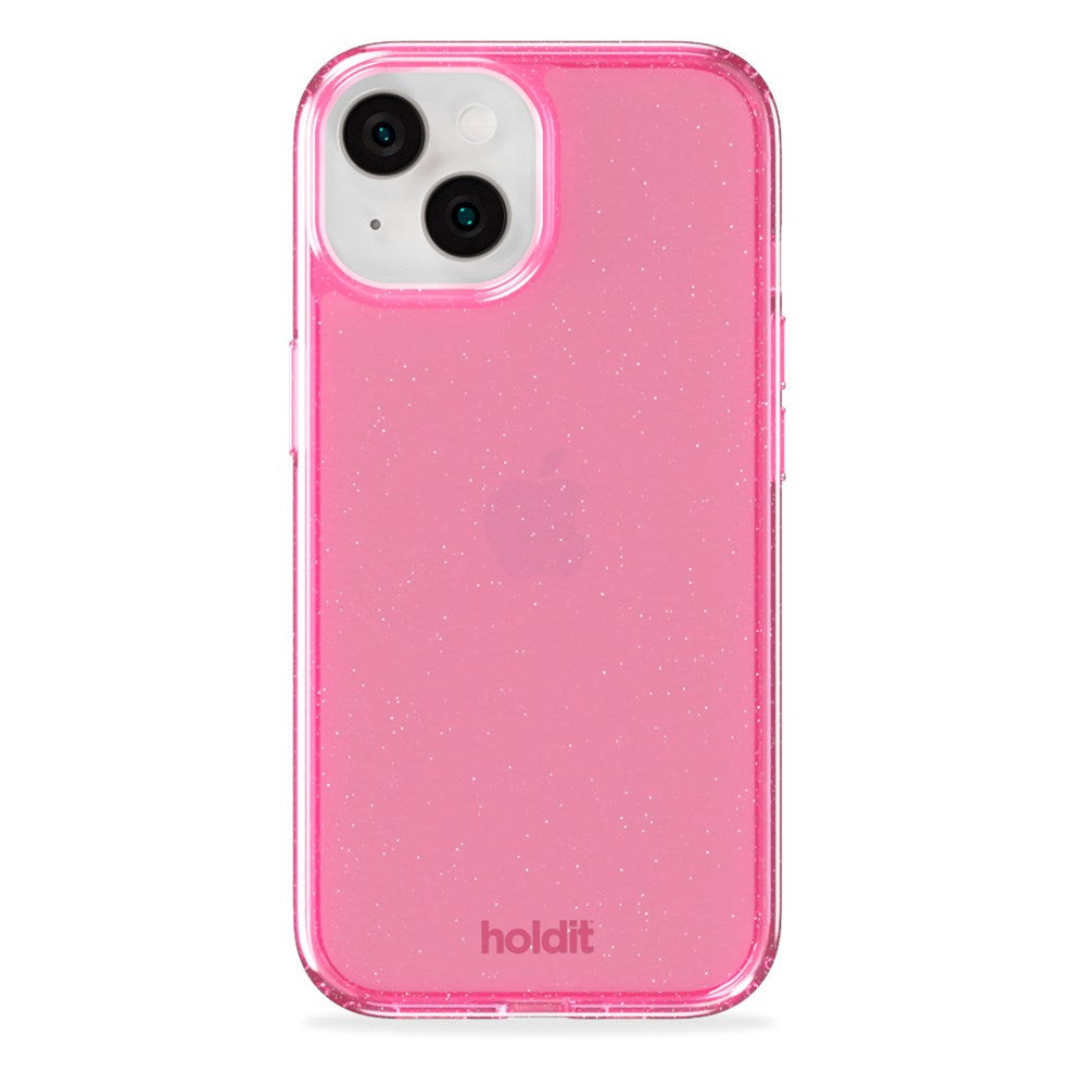 Holdit iPhone 15 / 14 / 13 Glitter Skal - Rosa