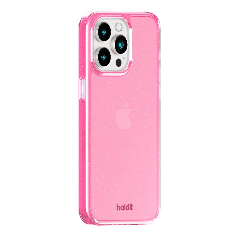 Holdit iPhone 15 Pro Glitter Skal - Rosa