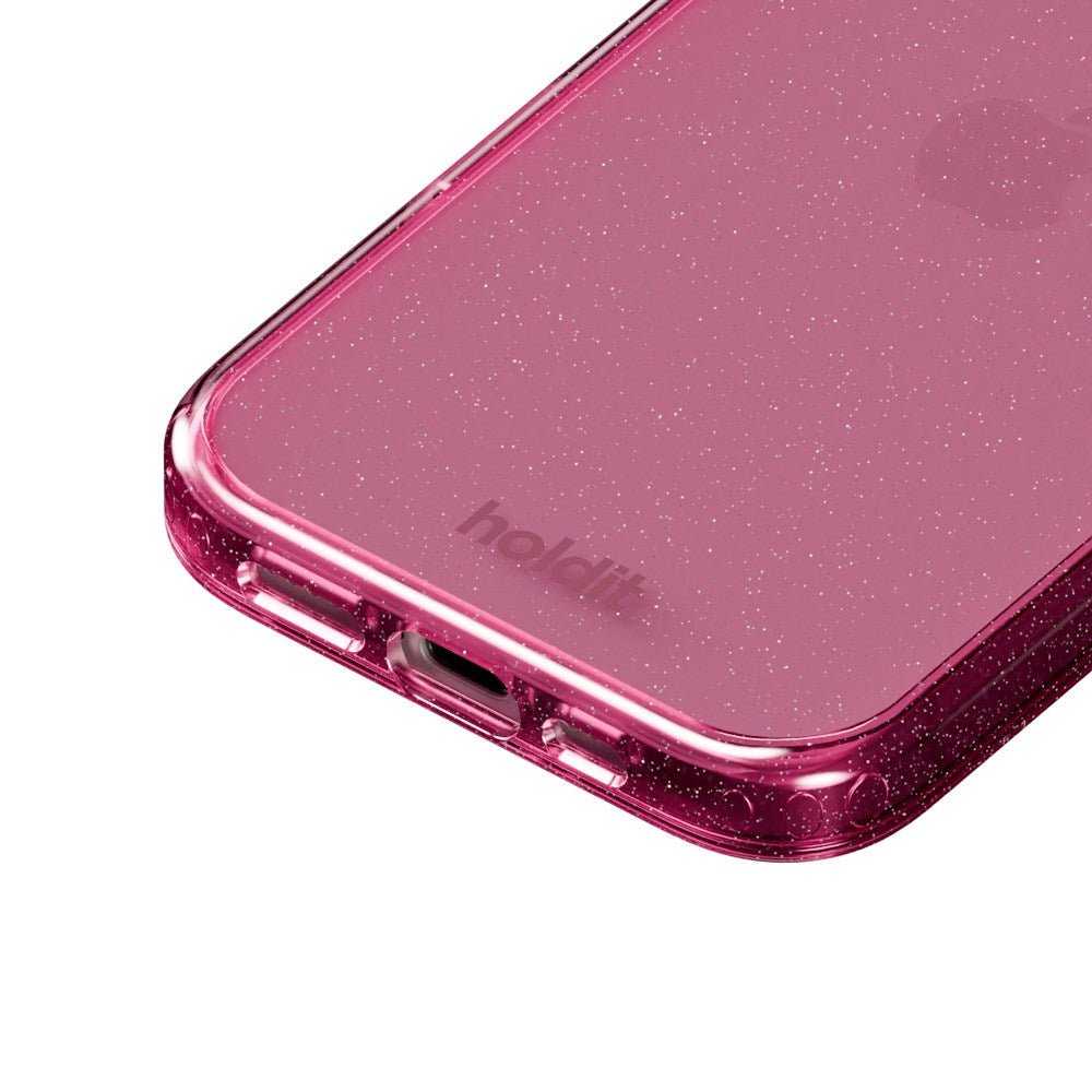 Holdit iPhone 16 Glitter Skal - Rosa