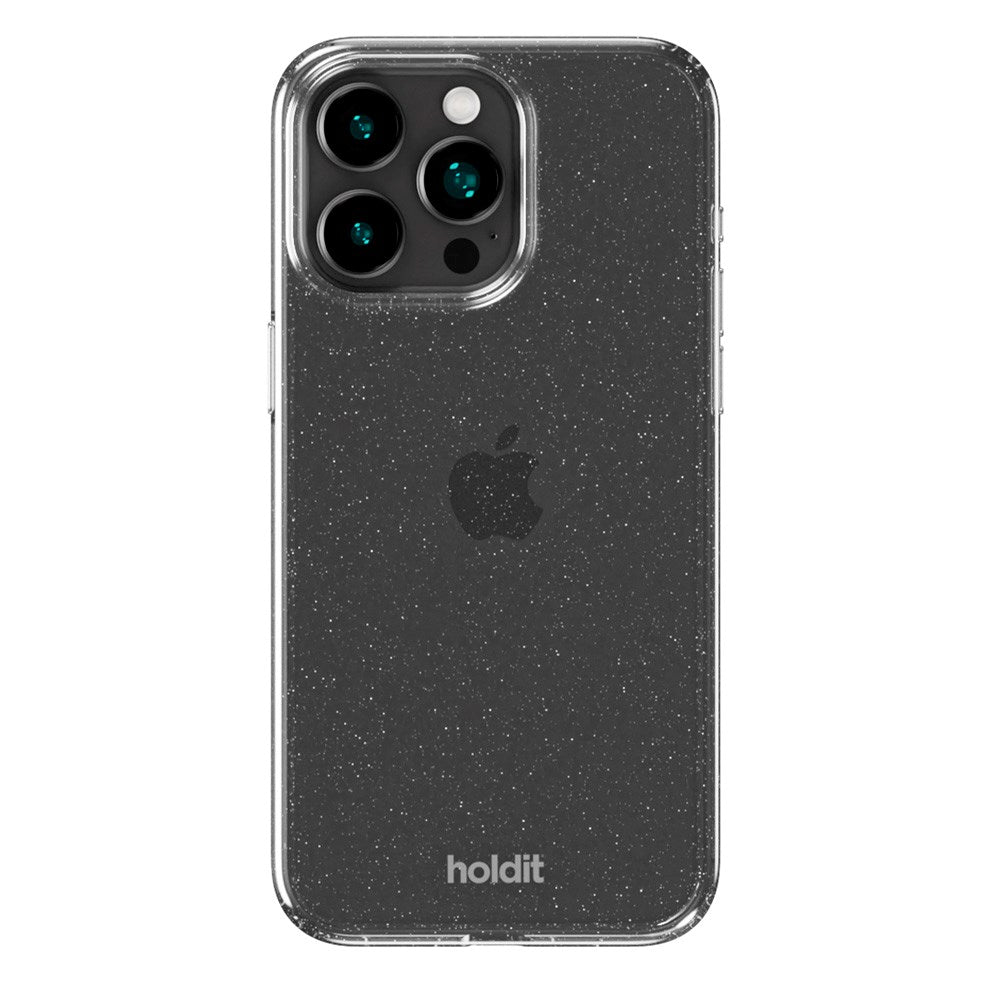 Holdit iPhone 15 Pro Glitter Skal - Vit