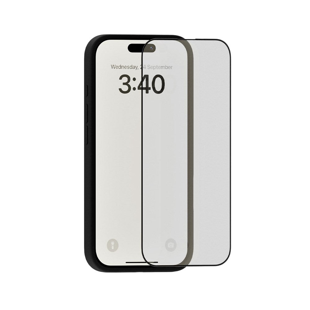 iPhone 16 Pro Holdit Skärmskydd Härdat Glas 9H - Svart Kant