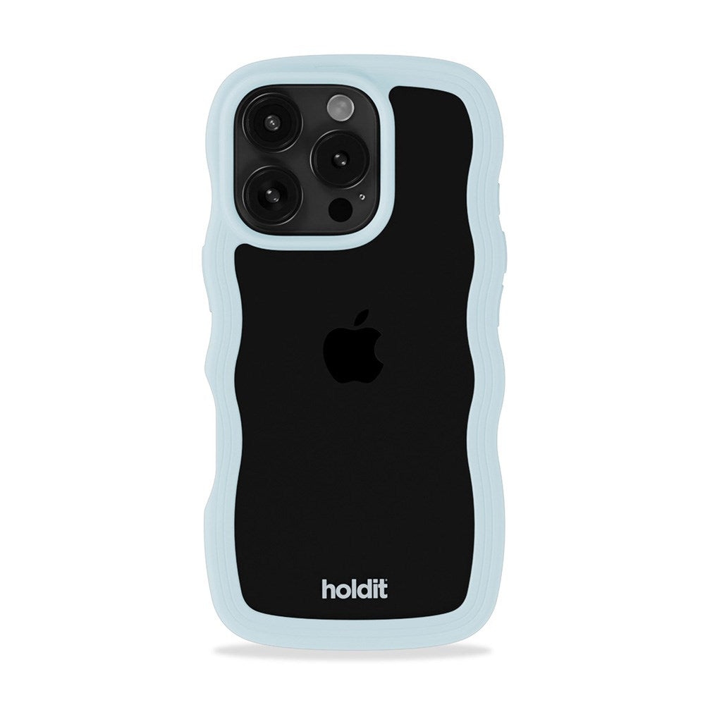 Holdit iPhone 16 Pro Max Wavy Skal - Mineral Blue / Transparent