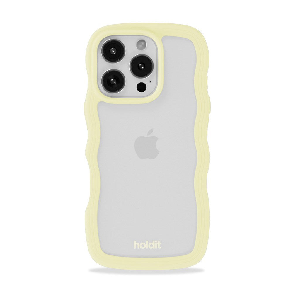 Holdit iPhone 16 Pro Max Wavy Skal - Lemonade / Transparent