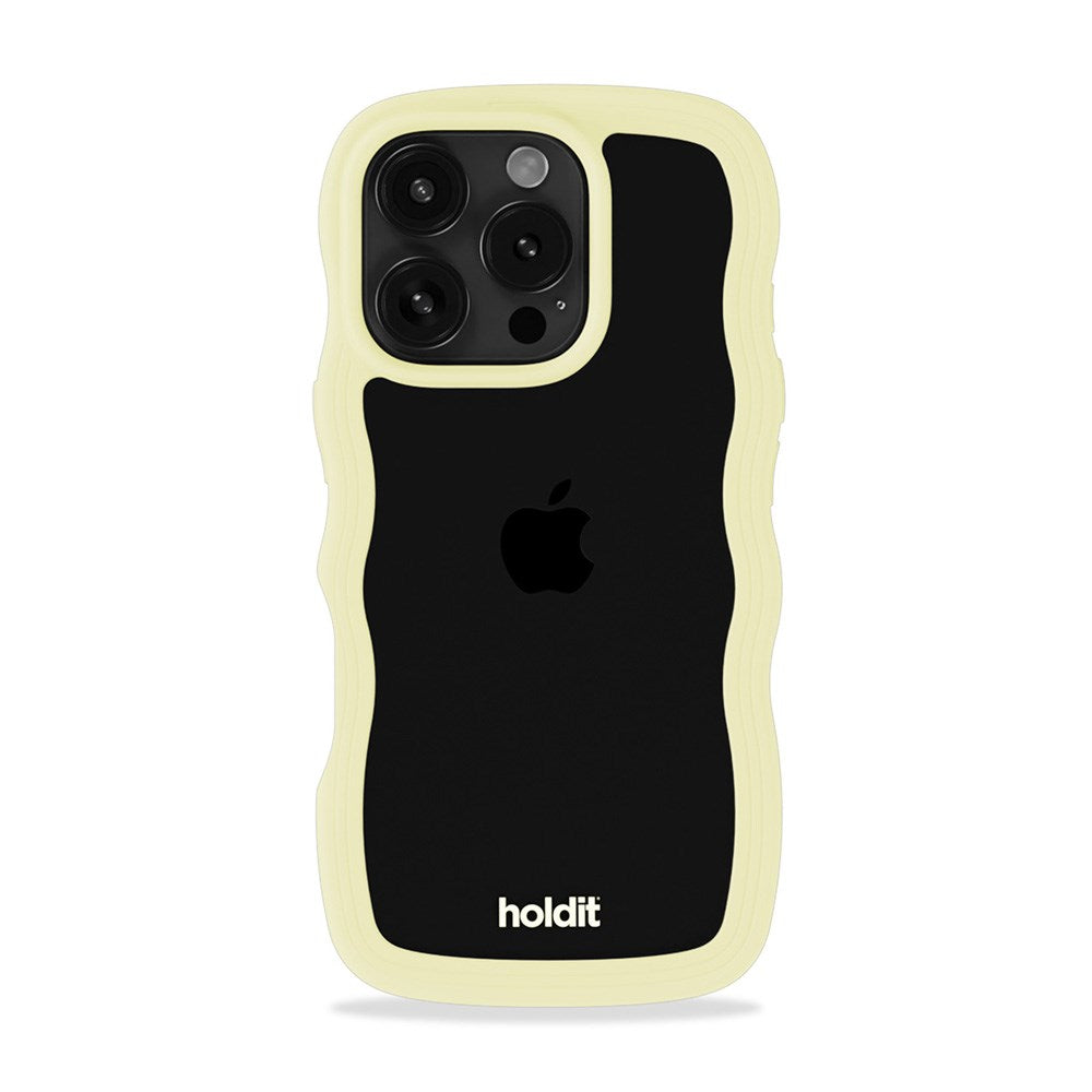 Holdit iPhone 16 Pro Max Wavy Skal - Lemonade / Transparent