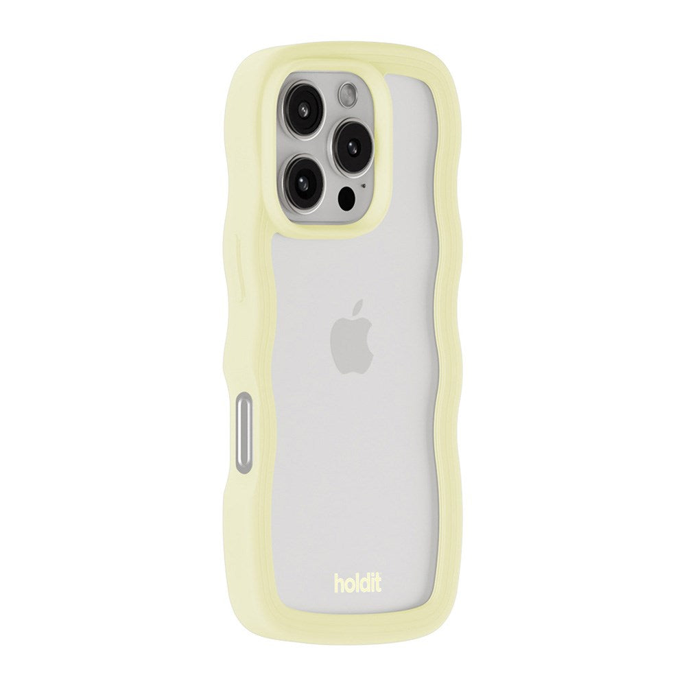 Holdit iPhone 16 Pro Max Wavy Skal - Lemonade / Transparent