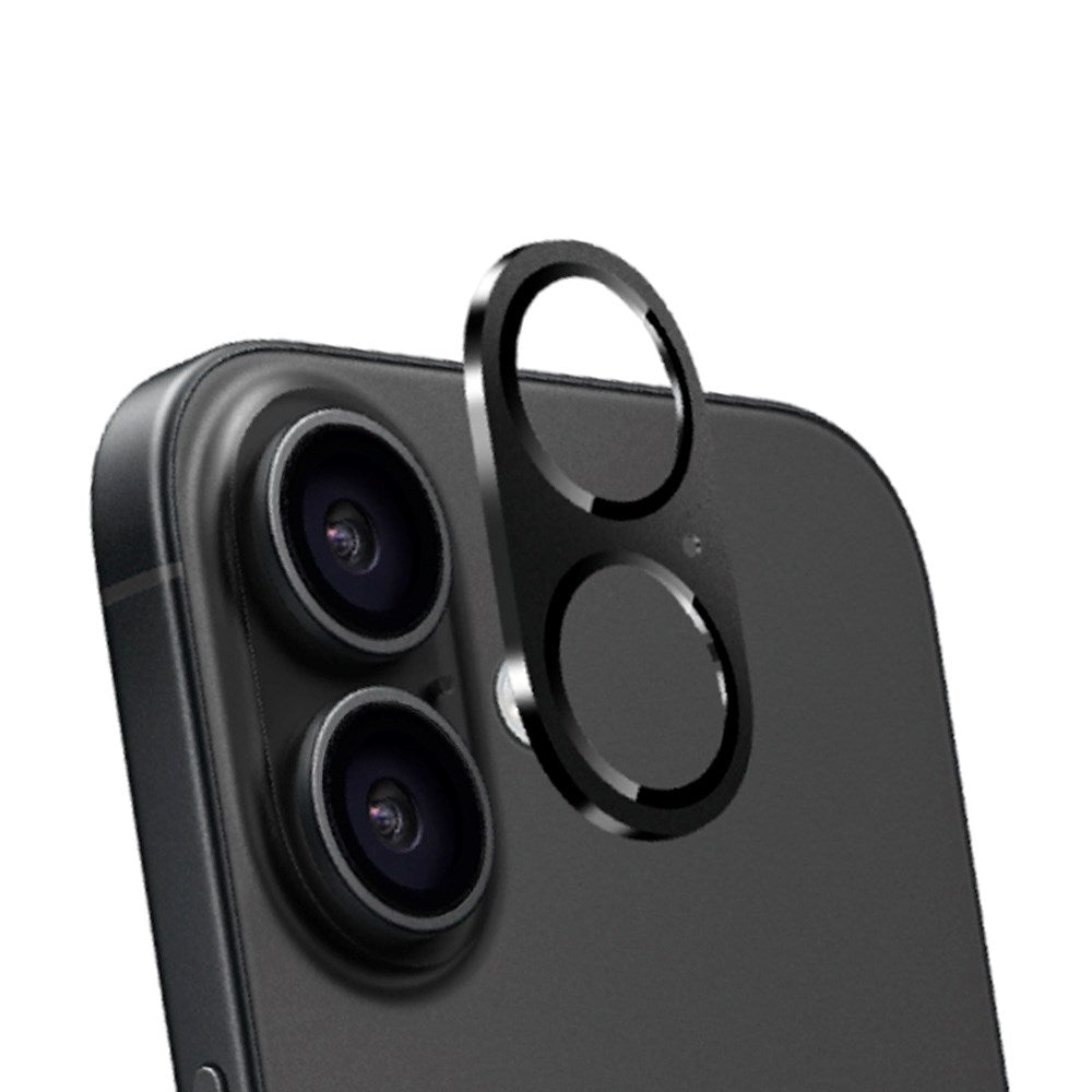 iPhone 16 / 16 Plus Holdit Skyddsglas för Kameralins - Case-Friendly - Svart