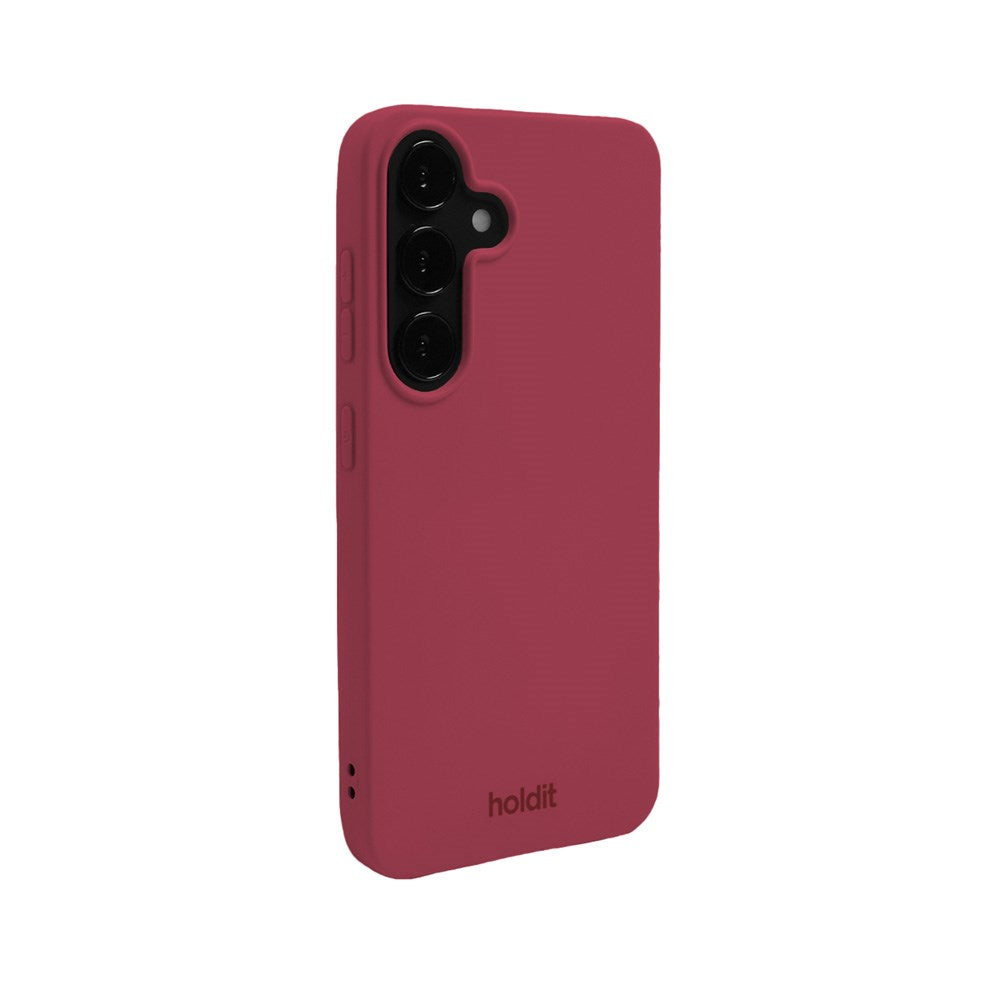 Samsung Galaxy S25 Holdit Soft Touch Skal Silikon - Red Velvet