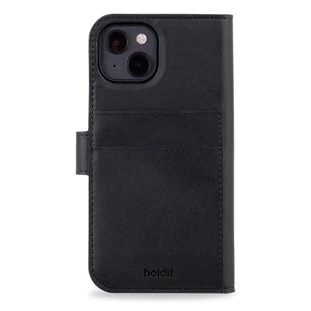 Holdit iPhone 14 / 13 Wallet Case MagSafe Plus - Plånboksfodral - MagSafe Kompatibel - Black