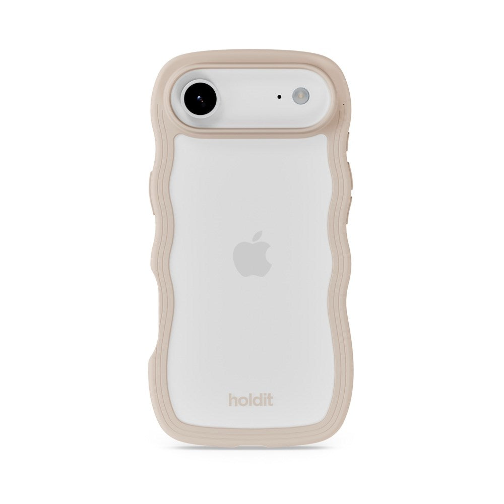 Holdit iPhone Air Wavy Skal - Light Beige / Transparent