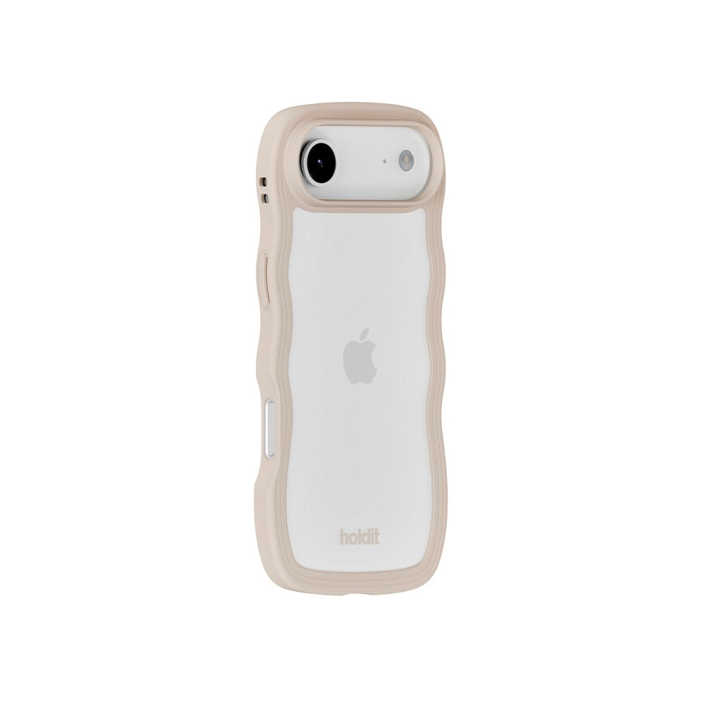 Holdit iPhone Air Wavy Skal - Light Beige / Transparent