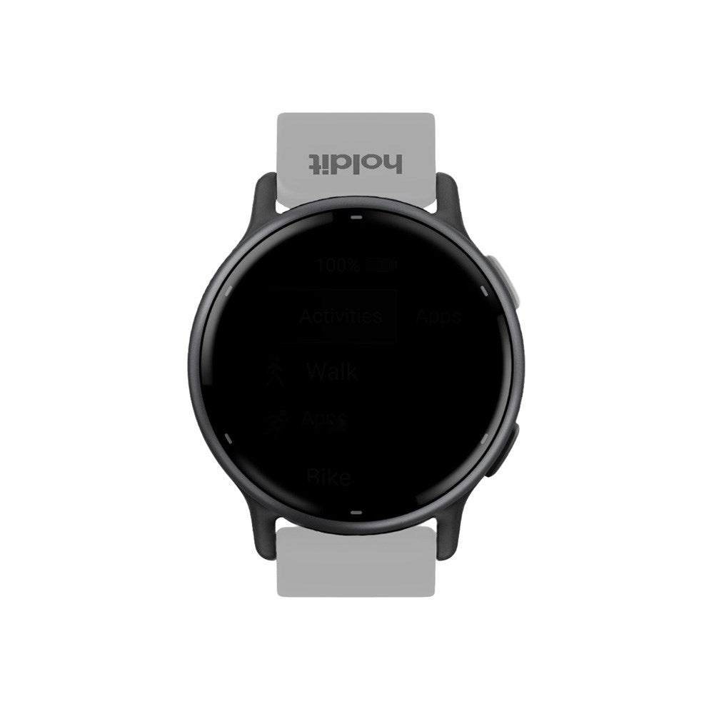 Universal Holdit Silikon Klockarmband med Metallspänne (22mm) - Grå