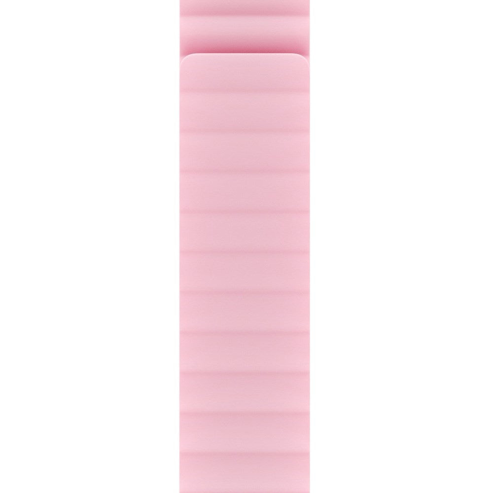 Apple Watch (42/44/SE/45/46/49mm) Holdit Silicone Magnet Klockarmband - Rosa / Beige