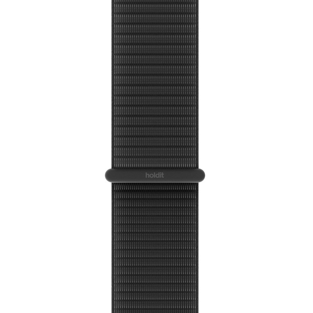 Apple Watch (38/40/SE/41/42mm) Holdit Nylon Klockarmband med Kardborreknäppning - Svart