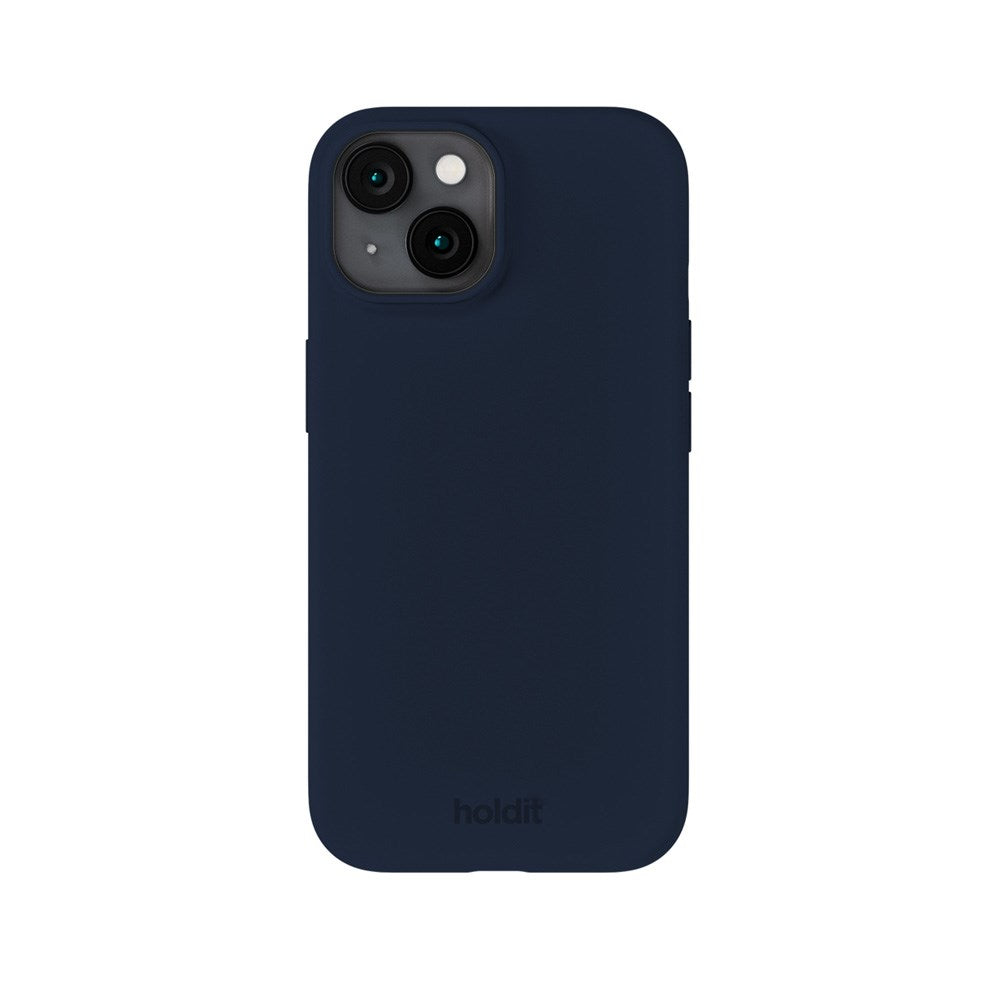 Holdit iPhone 15 Soft Touch Silikon Skal - Midnight Blue
