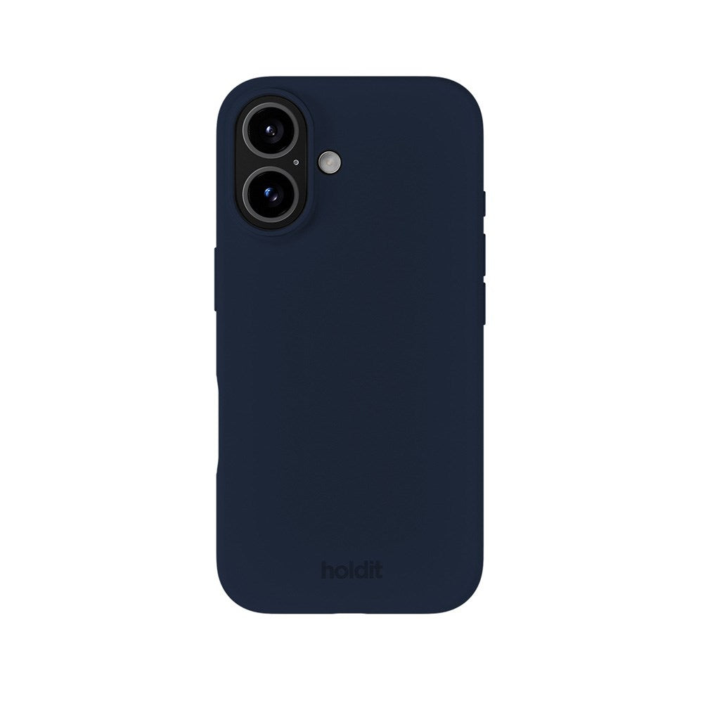 Holdit iPhone 16 Soft Touch Silikon Skal - Midnight Blue