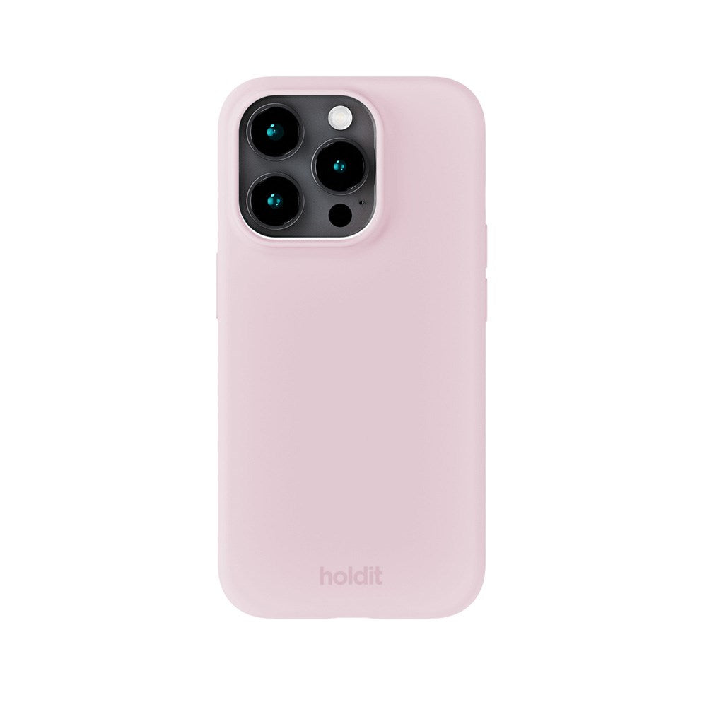 Holdit iPhone 15 Pro Soft Touch Silikon Skal - Pale Pink