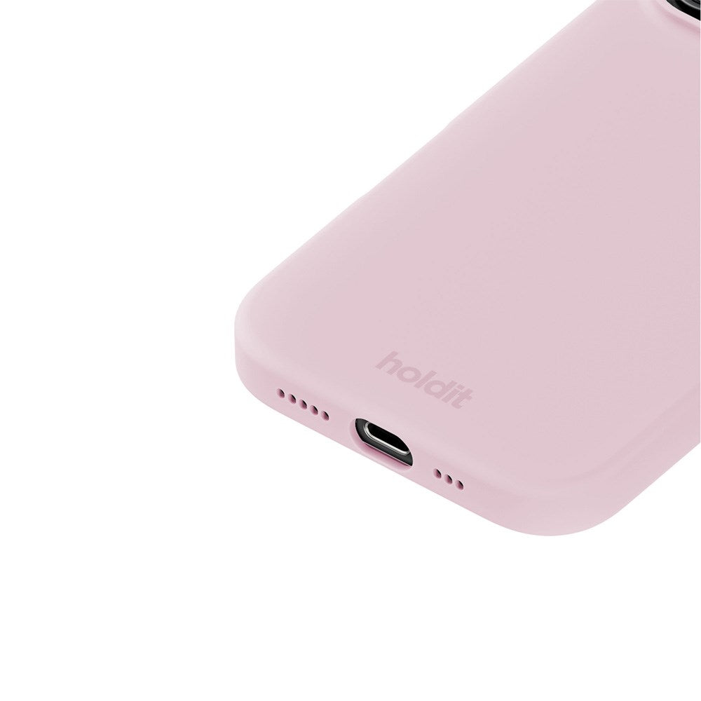 Holdit iPhone 16 Pro Soft Touch Silikon Skal - Pale Pink