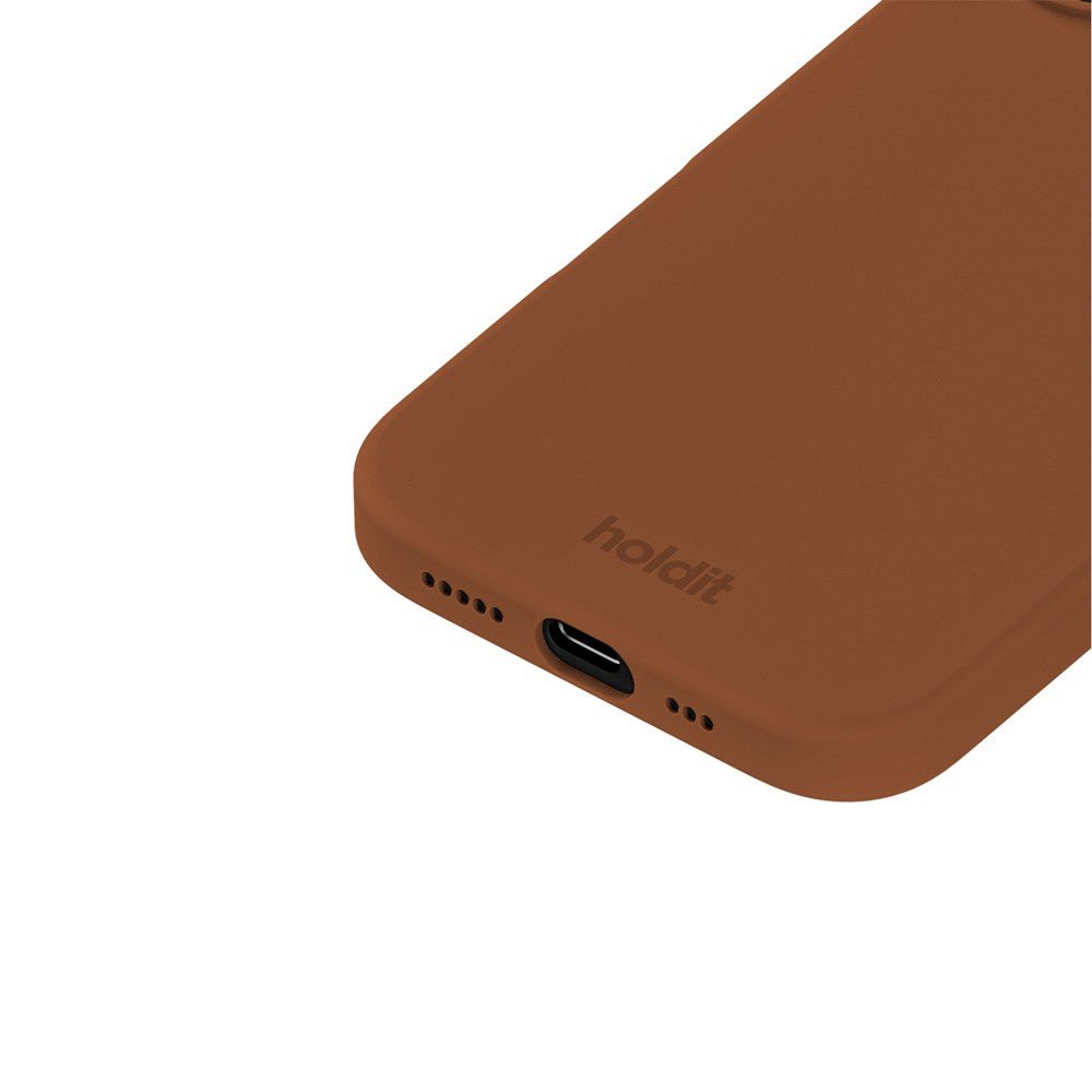 Holdit iPhone 16 Soft Touch Silikon Skal - Almond Brown