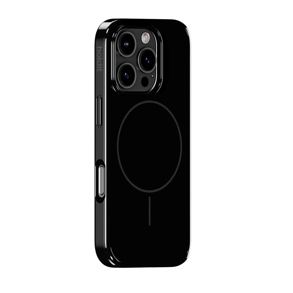 Holdit iPhone 16 Pro Mono Case - MagSafe Kompatibel - Black / Gray