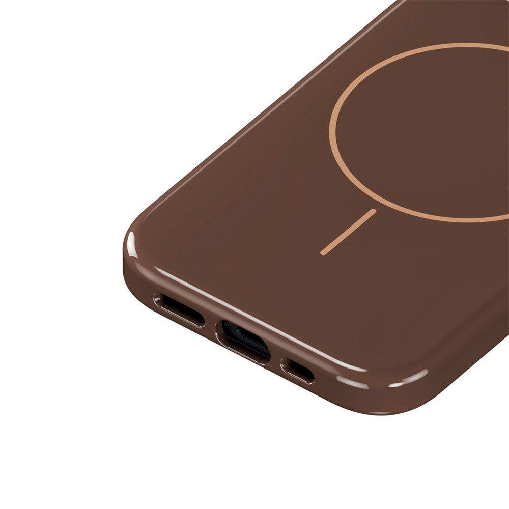 Holdit iPhone 16e / 15 / 14 / 13 Mono Case - MagSafe Kompatibel - Chocolate / Beige