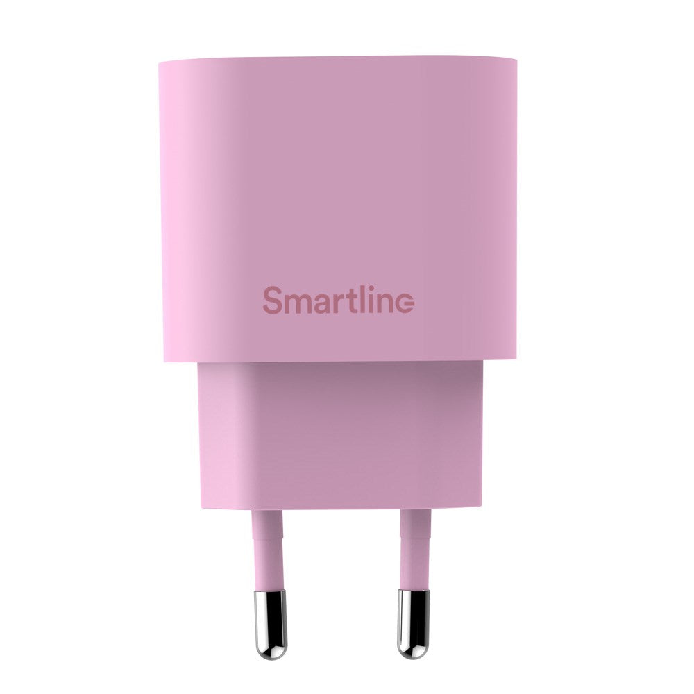 Smartline 20W Väggladdare m. 1 x USB-C – Rosa