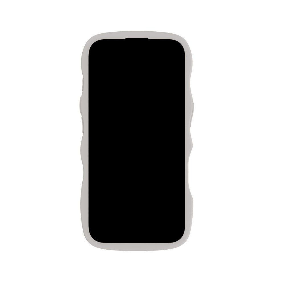iPhone 16 Holdit Wavy Skal - Wool Grey / Transparent