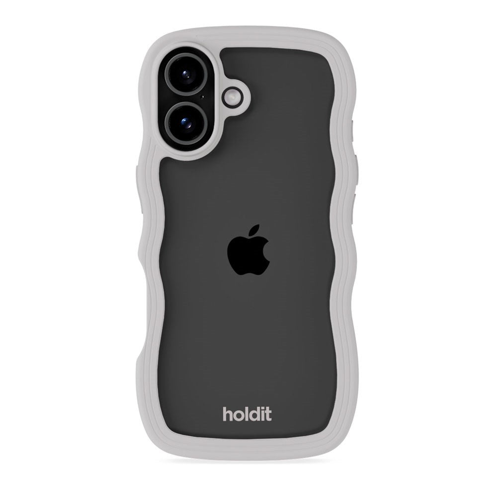 iPhone 17 Holdit Wavy Skal - Wool Grey / Transparent
