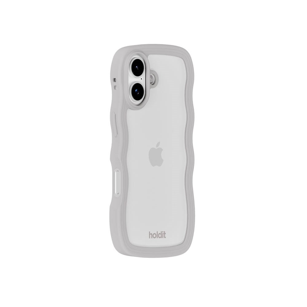 iPhone 17 Holdit Wavy Skal - Wool Grey / Transparent