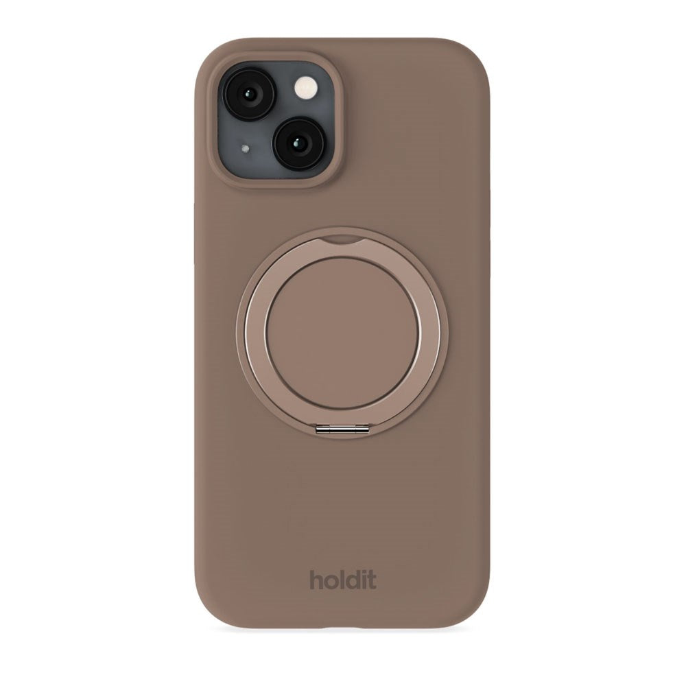iPhone 17e / 16e / 15 Holdit Silikone Stand Skal - Mocha Brown