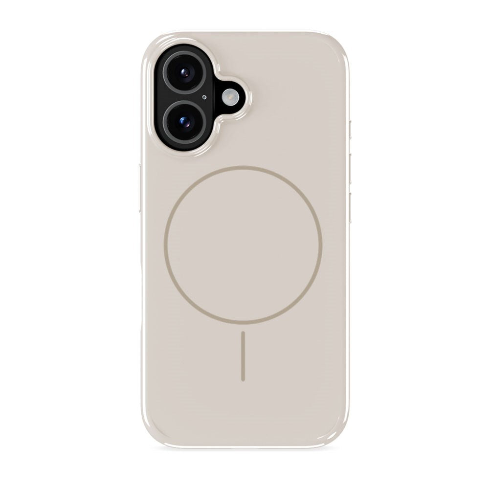 iPhone 16 Holdit Mono Case - MagSafe Kompatibel - Light Beige / Beige