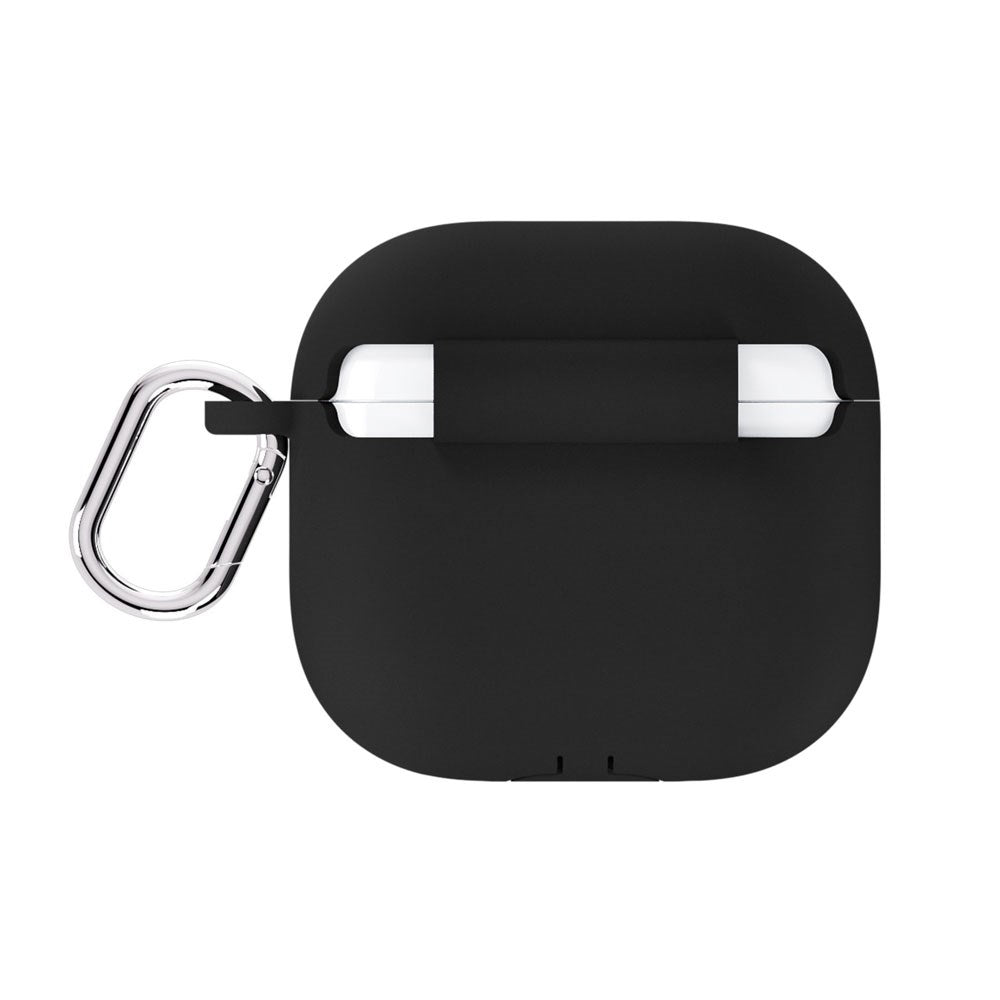 Apple AirPods (4. Gen.) Holdit Silicone Case m. Karabinhake - Black