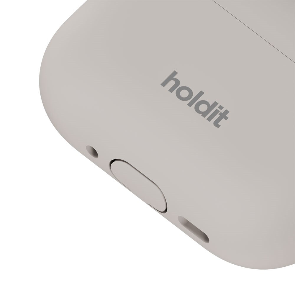Apple AirPods Pro (3. Gen.) Holdit Silicone Case m. Karabinhake - Wool Gray