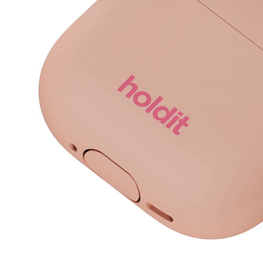 Apple AirPods (4. Gen.) Holdit Silicone Case m. Karabinhake - Bare Pink