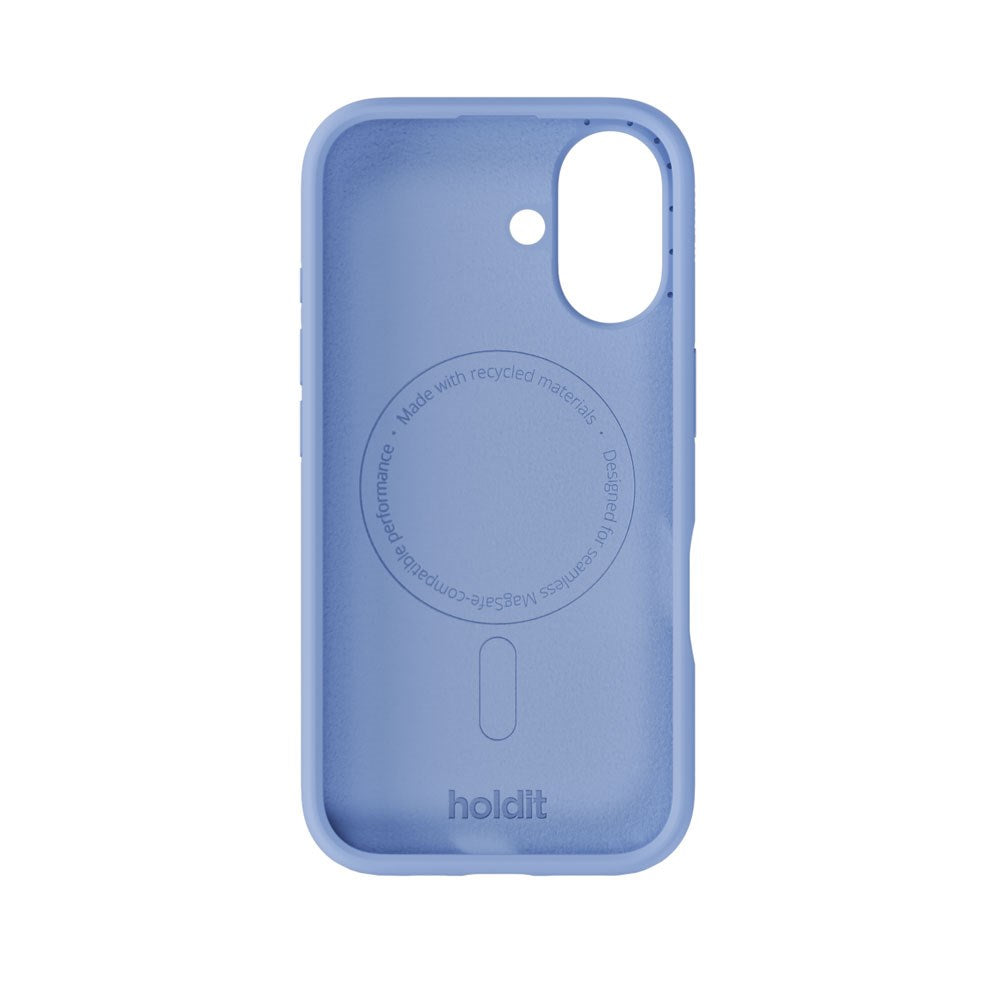iPhone 16 Holdit Soft Touch MagSafe Silikon Skal - Soft Cobalt